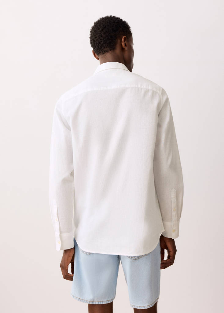 Straight linen shirt — Off White