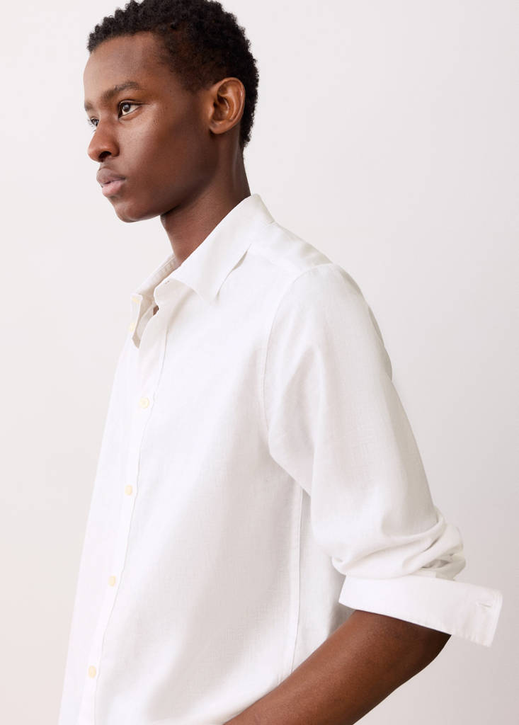 Straight linen shirt — Off White