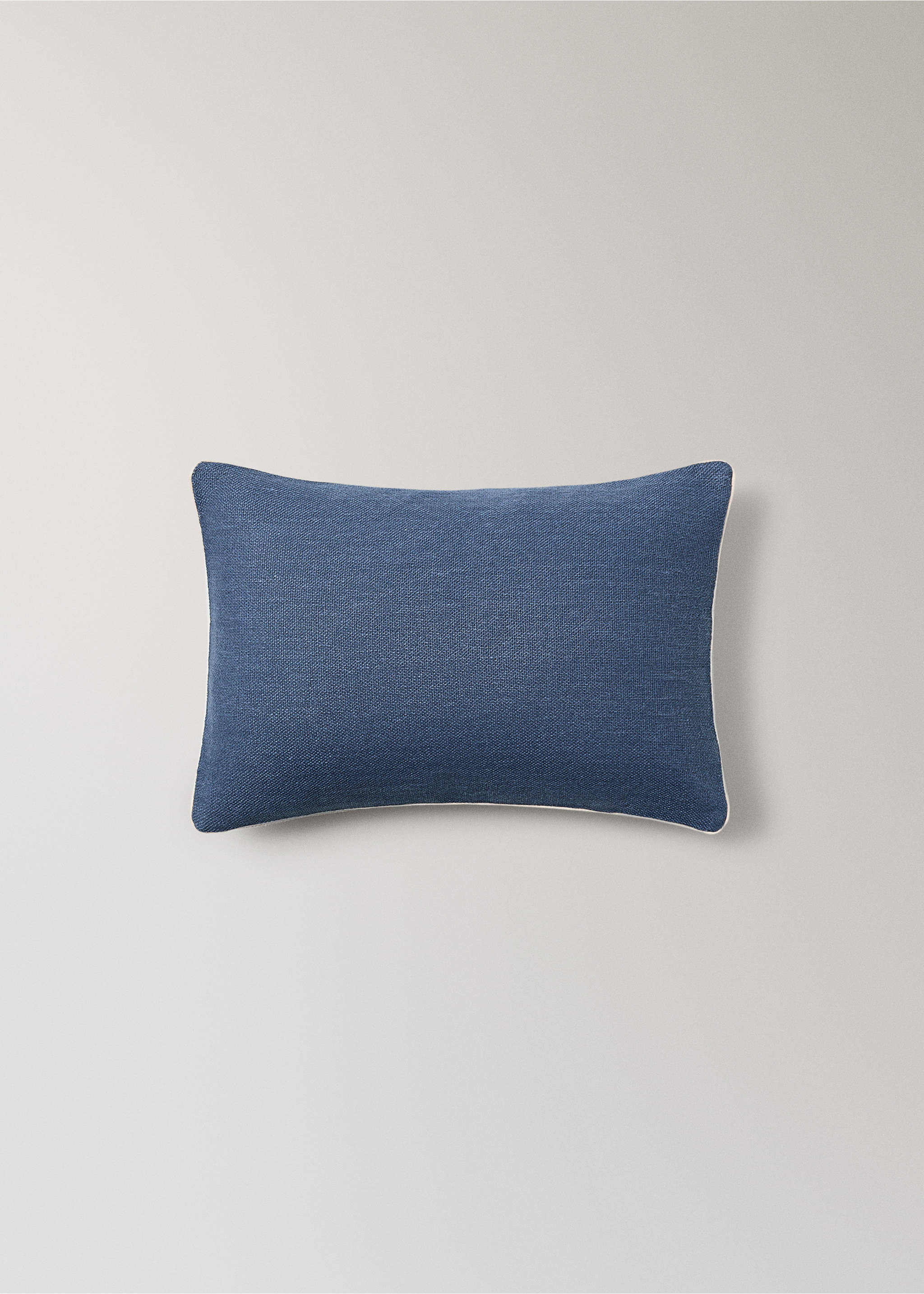 Piped cushion cover 30x40cm - Article without model, Indigo Blue. Ref: 27044057-00.