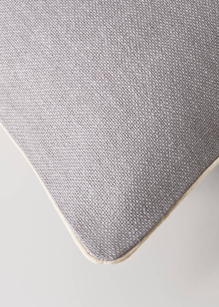 Piped cushion cover 30x40 cm — Grey