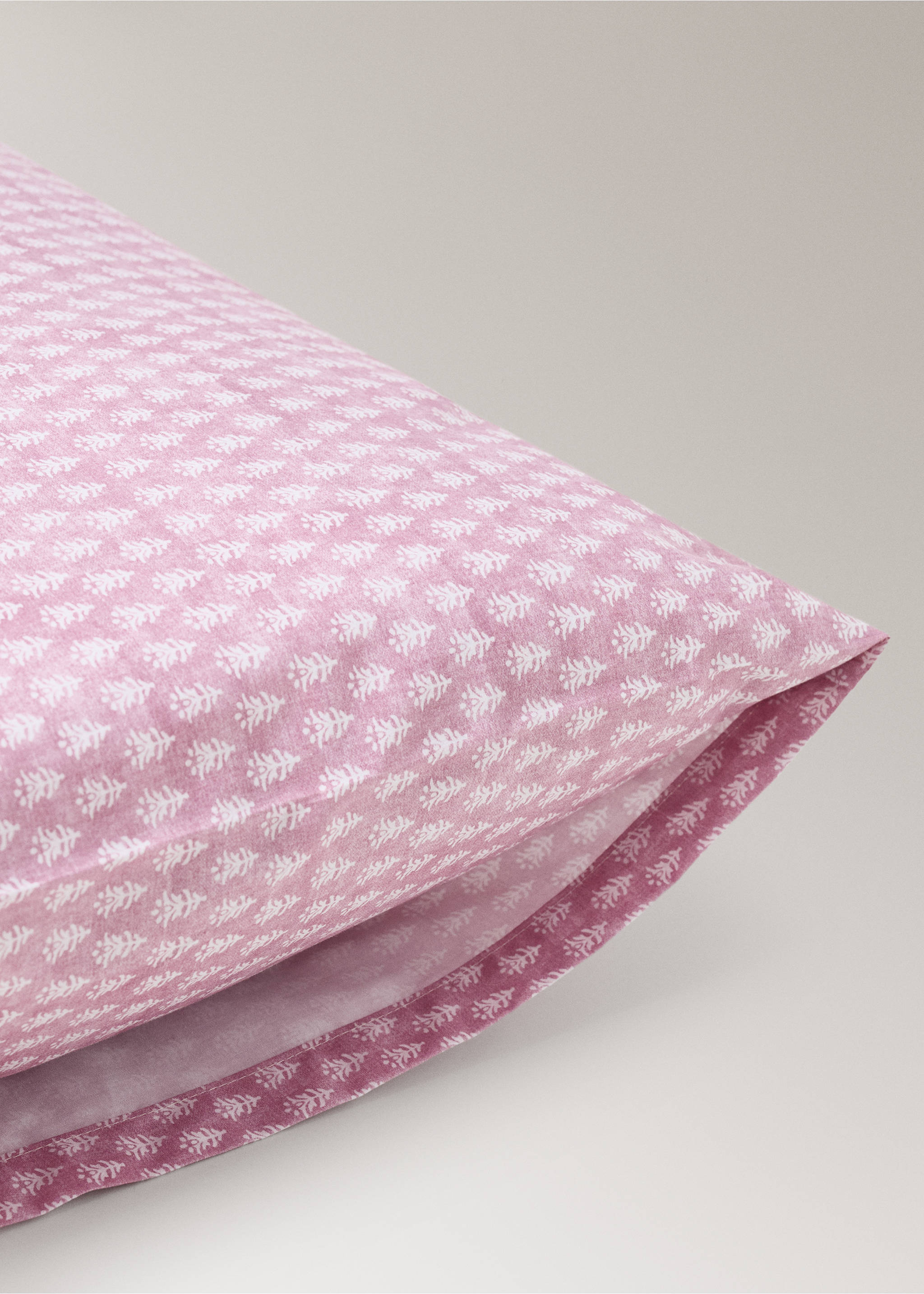 Taie d'oreiller enfant percale de coton mini fleur 50x75 cm - Détail de l'article 1, Rose. Ref: 27044058-00.