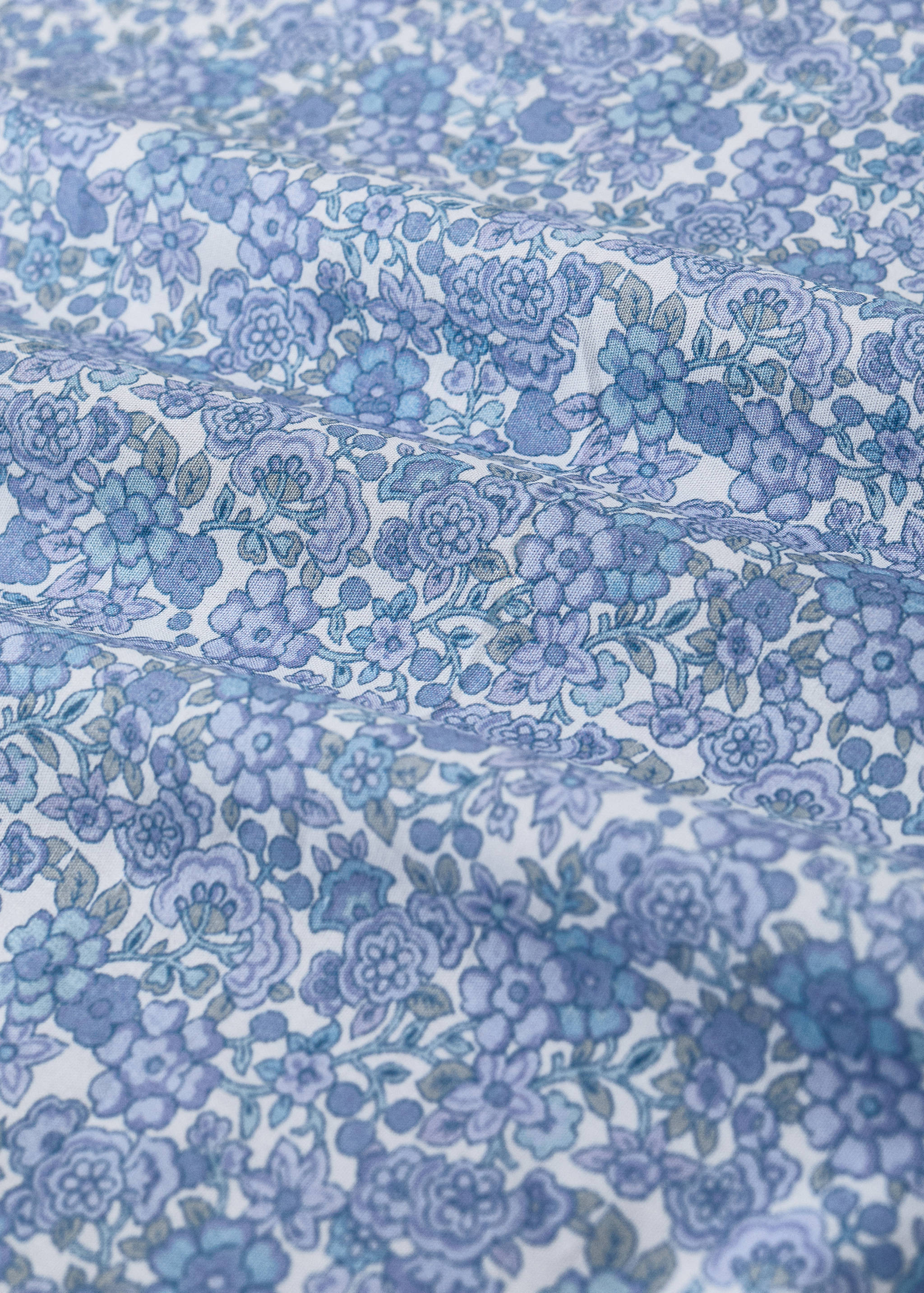 Dekbedovertrek voor ledikant van perkal-katoen met bloemenprint - Detail van het artikel 1