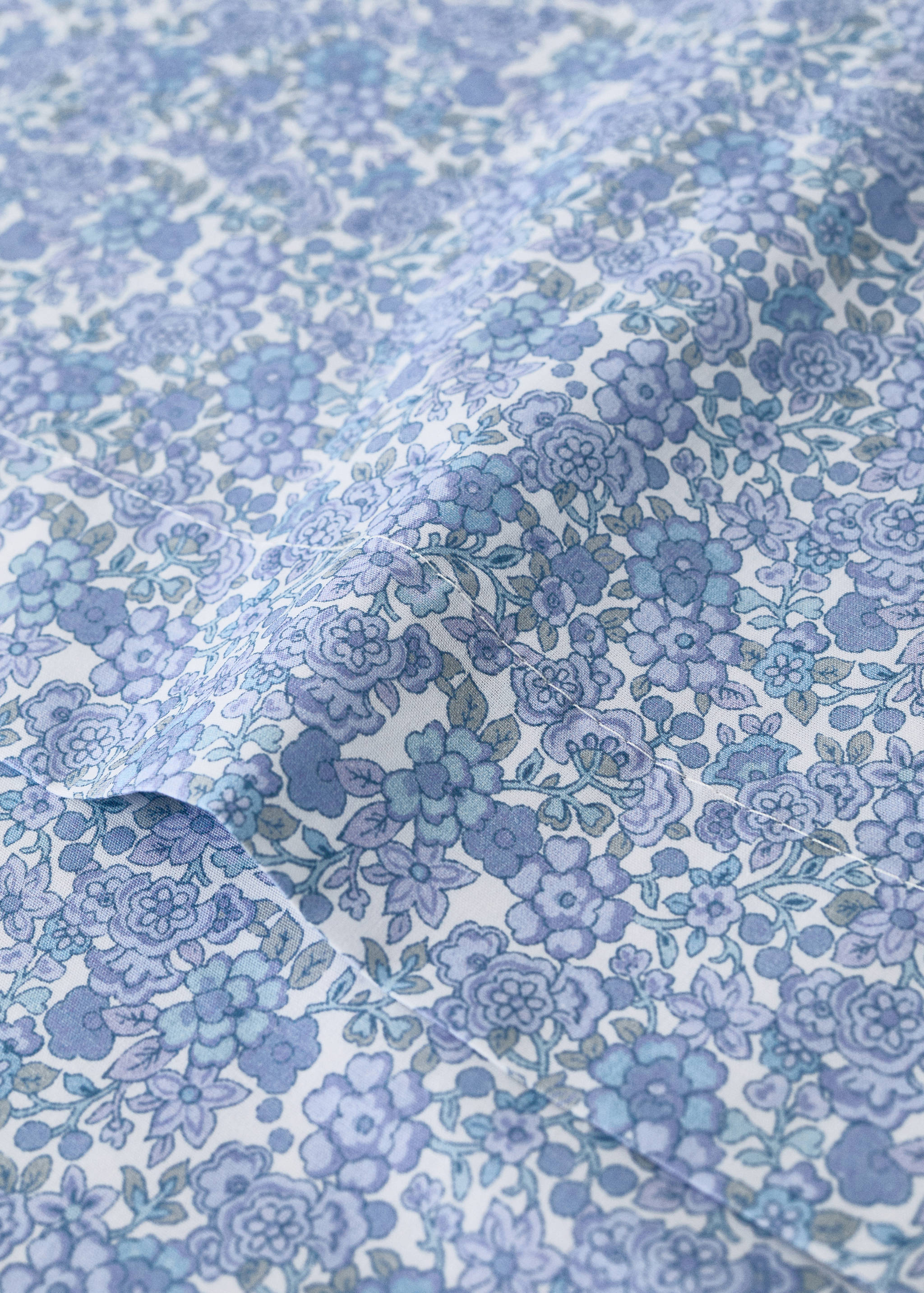 Set sábana y almohada cuna algodón percal flores - Detalle del artículo 1