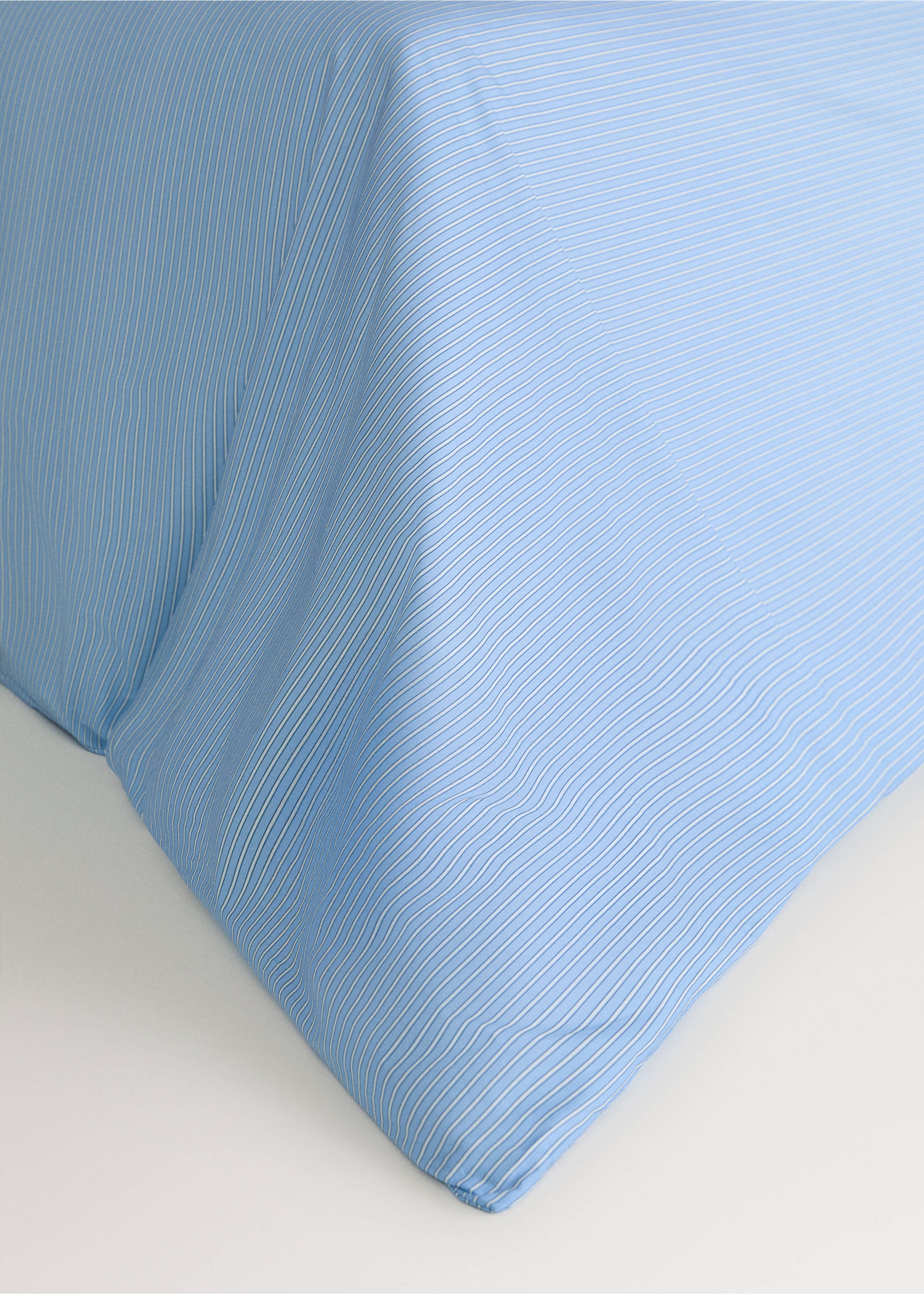 Children's percale duvet cover, shirt stripe, Bed 90 cm - Details of the article 7, Blue. Ref: 27044061-00.