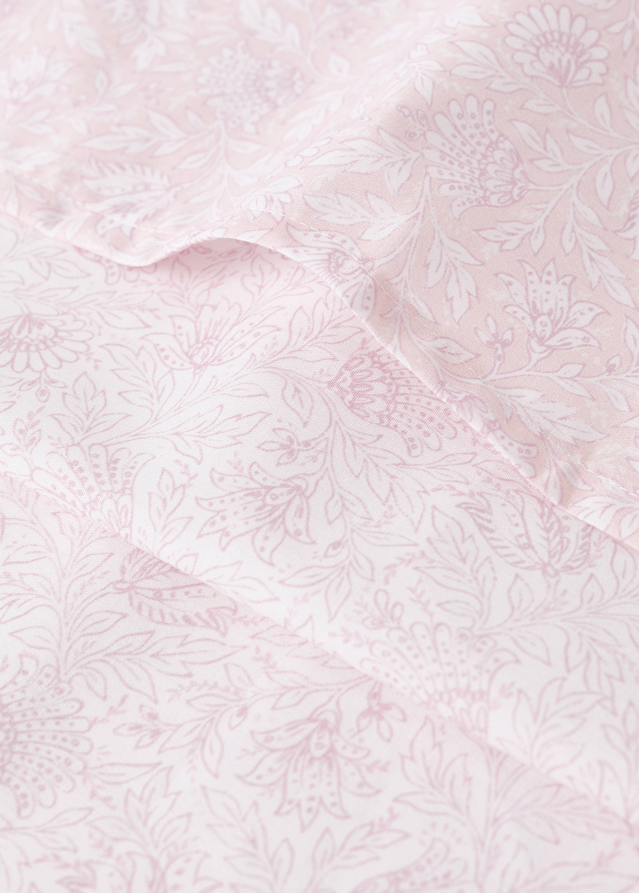 Floral cotton percale crib duvet cover - Details of the article 2