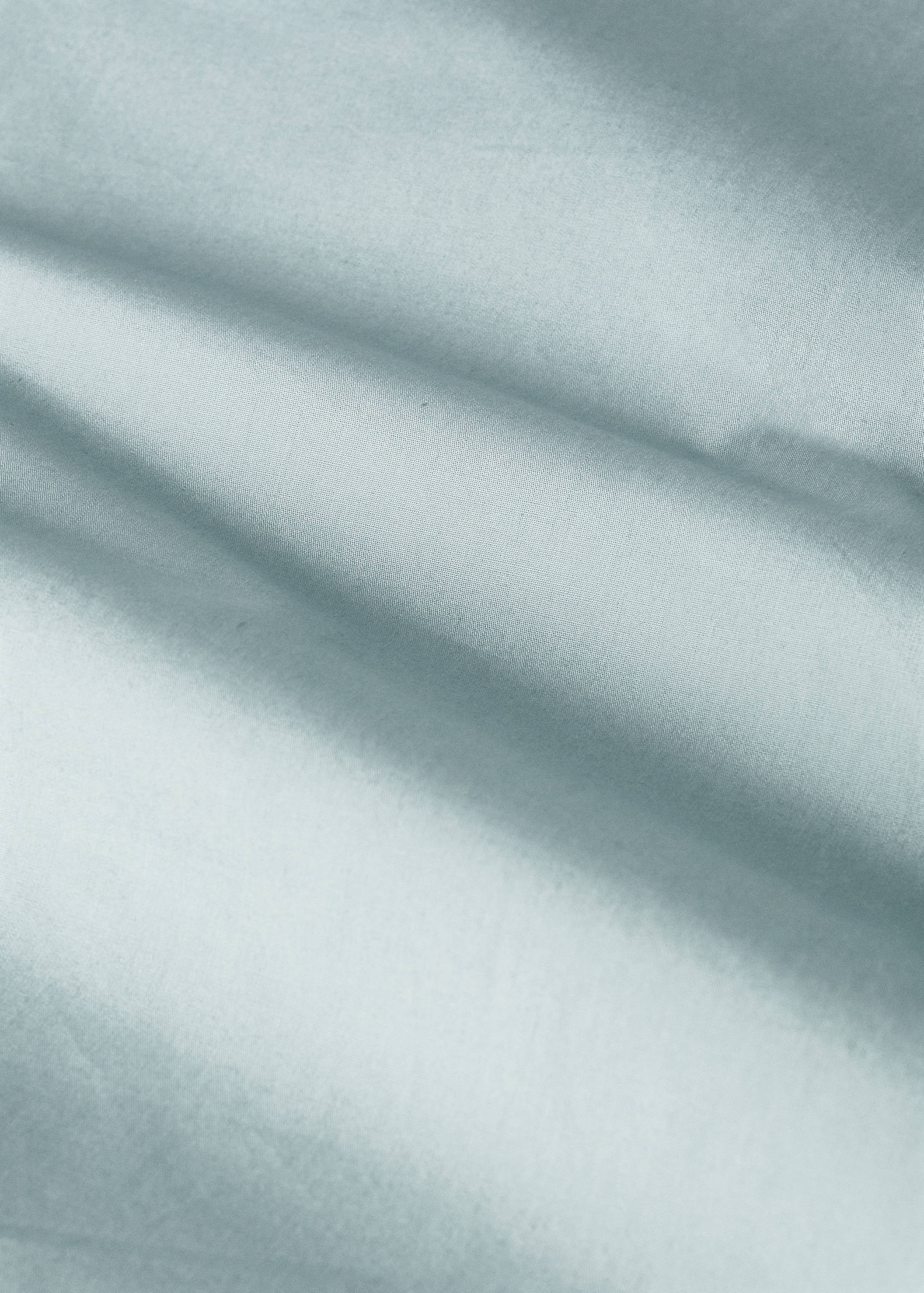 Reversible percale cotton duvet cover with contrasting piping for cot - Details of the article 1