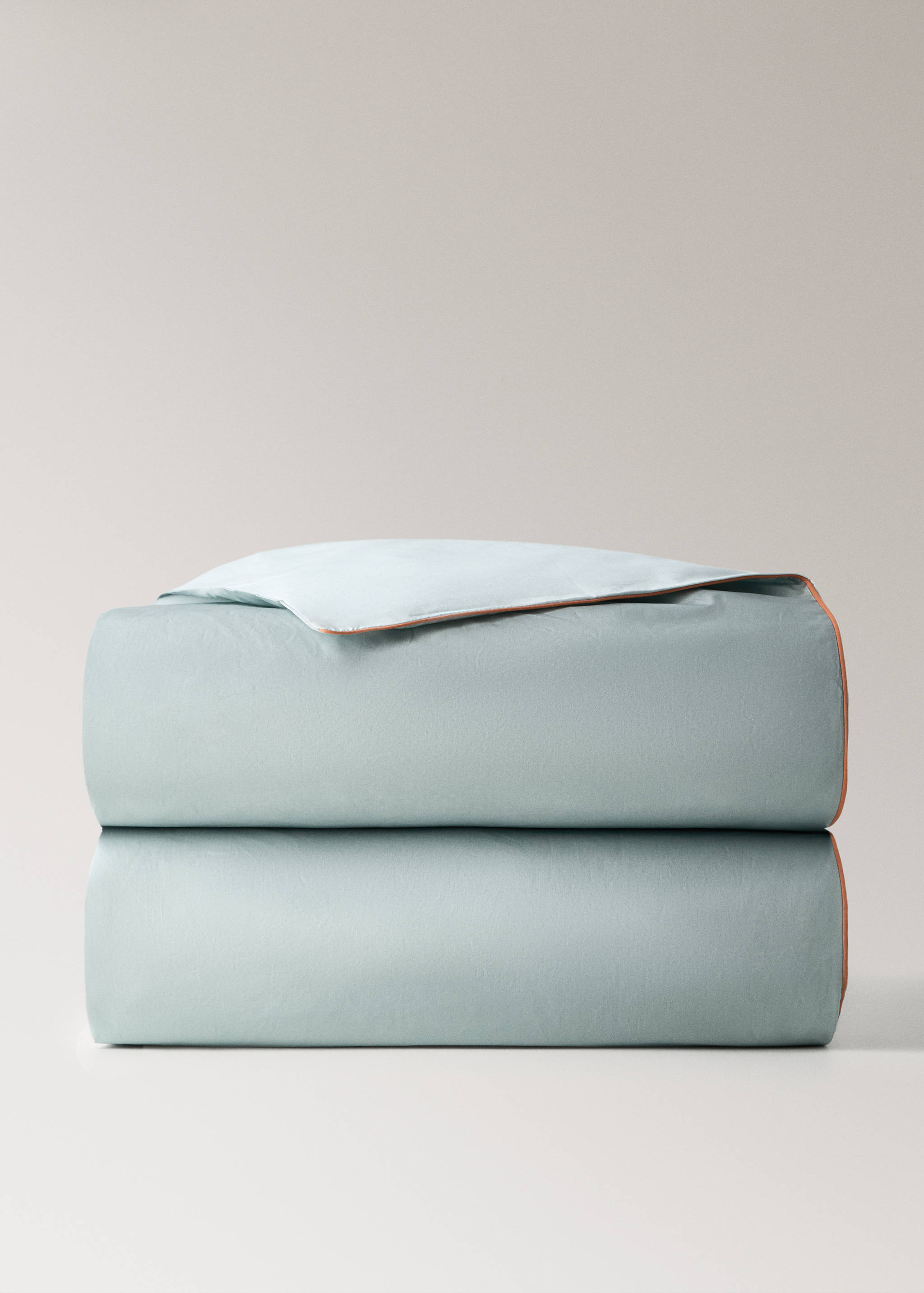 Housse de couette berceau percale de coton réversible liseré en contraste - Article sans modèle