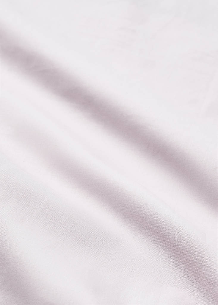 Reversible percale cotton duvet cover with contrasting piping for cot — Light/Pastel Purple