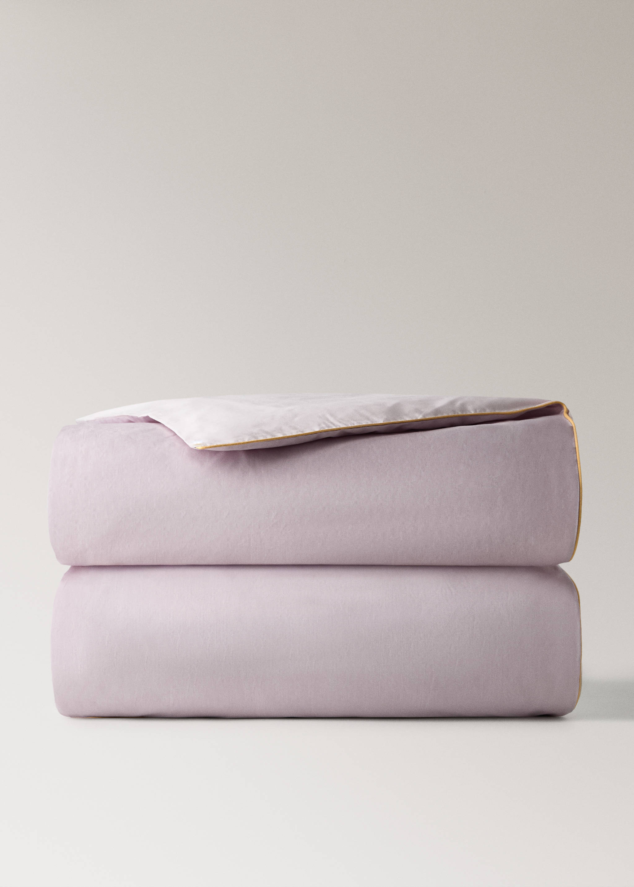 Housse de couette berceau percale de coton réversible liseré en contraste - Article sans modèle