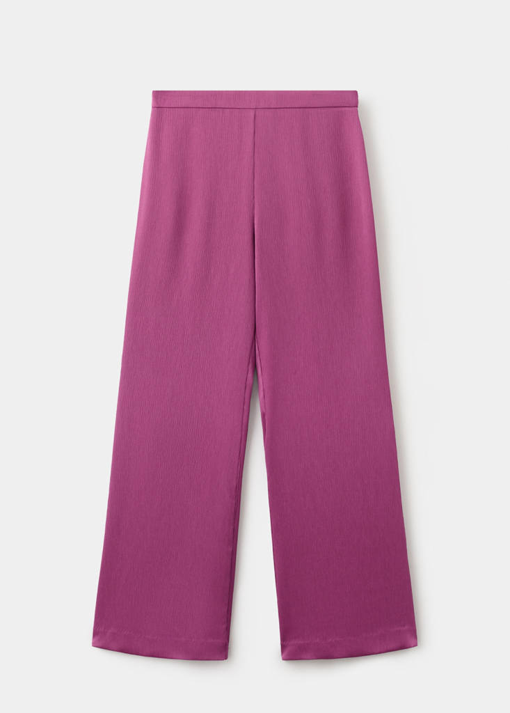 Satin straight-fit trousers — Light/Pastel Purple