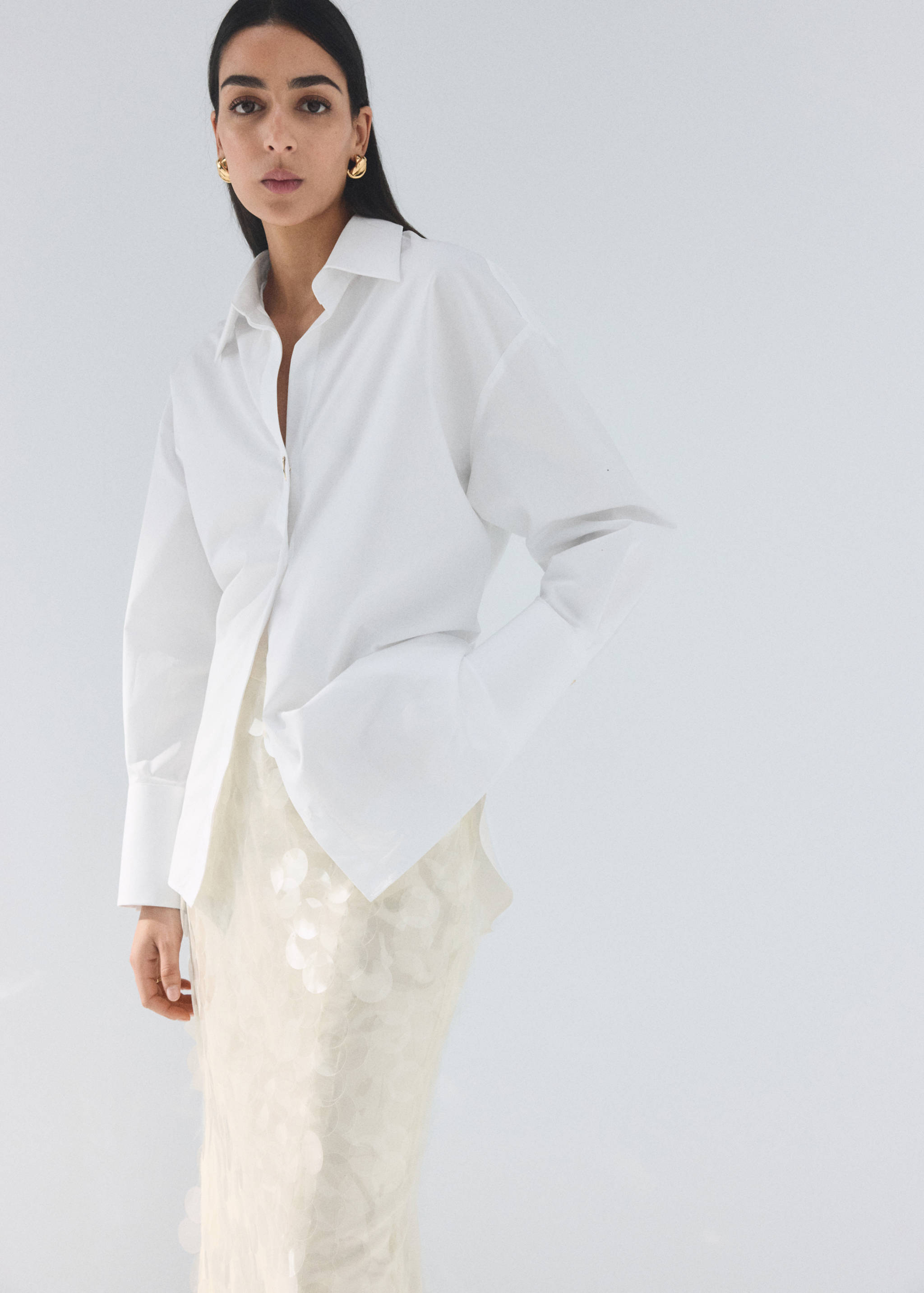 Sequin midi skirt - Medium plane