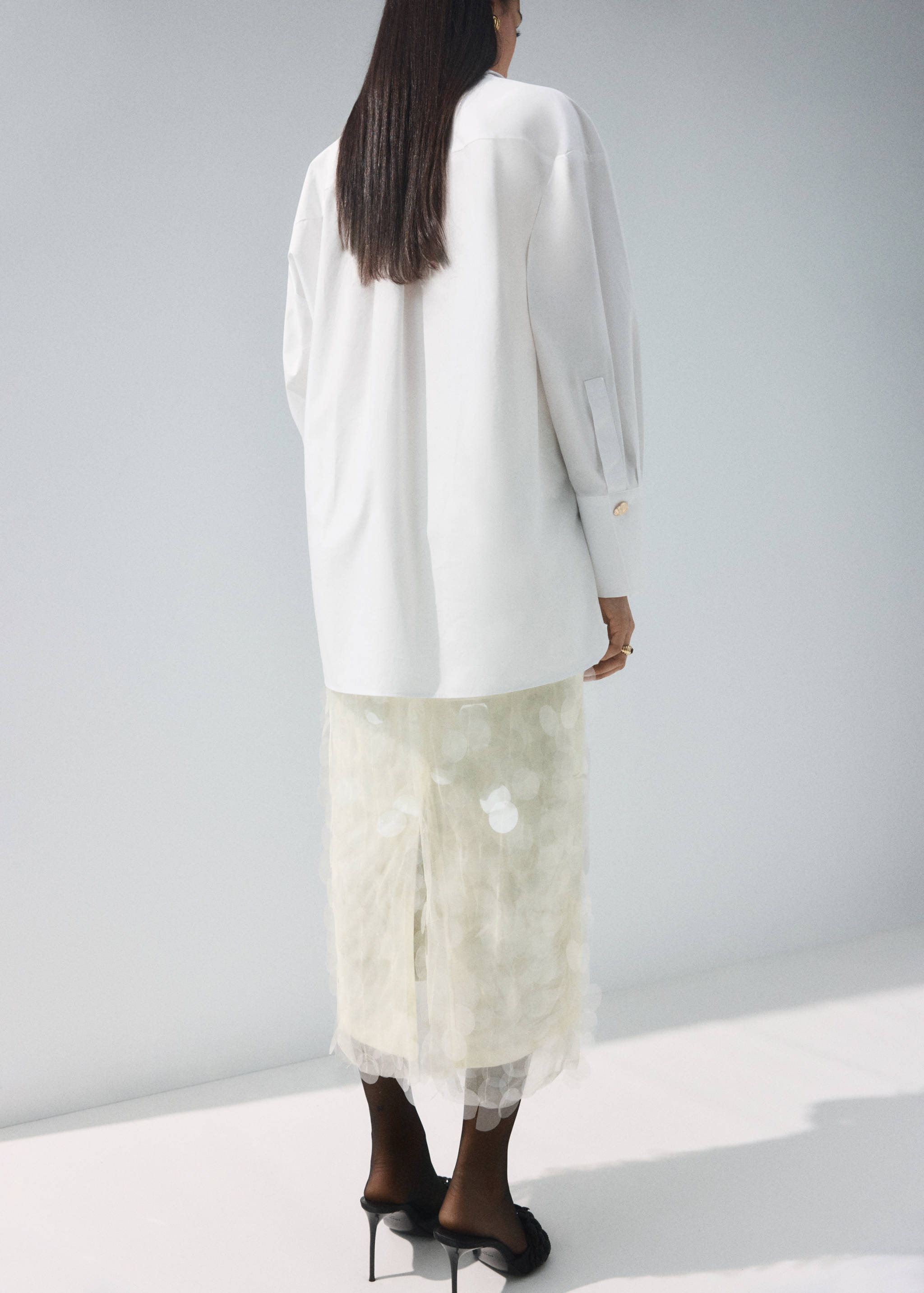 Sequin midi skirt - Reverse of the article