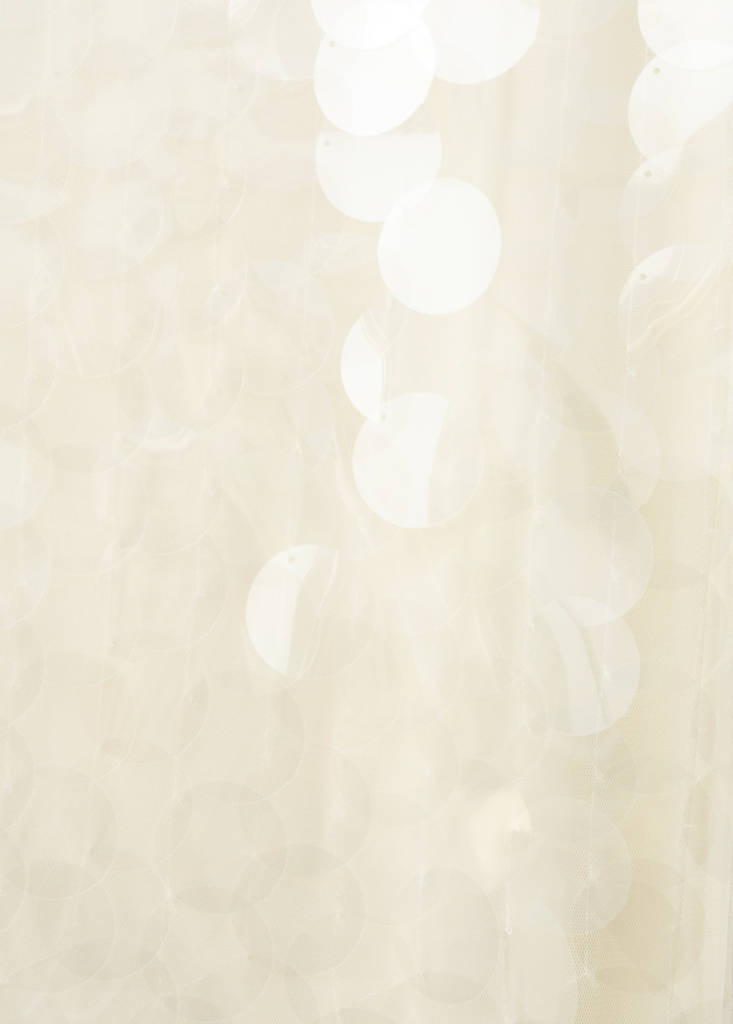 Sequin midi skirt — Ecru