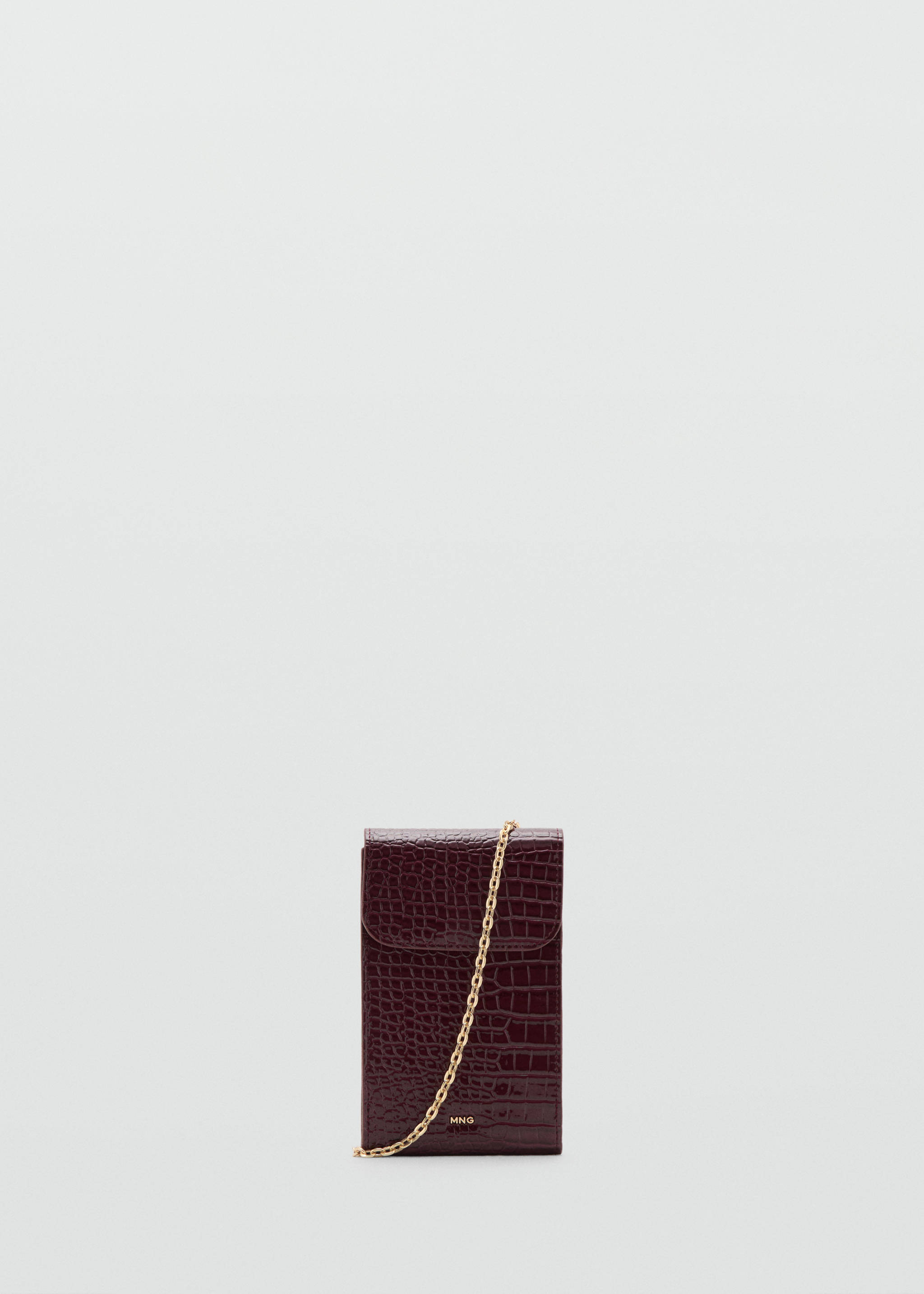 Чехол для телефона из блестящей кожи под крокодила - Изделие без модели