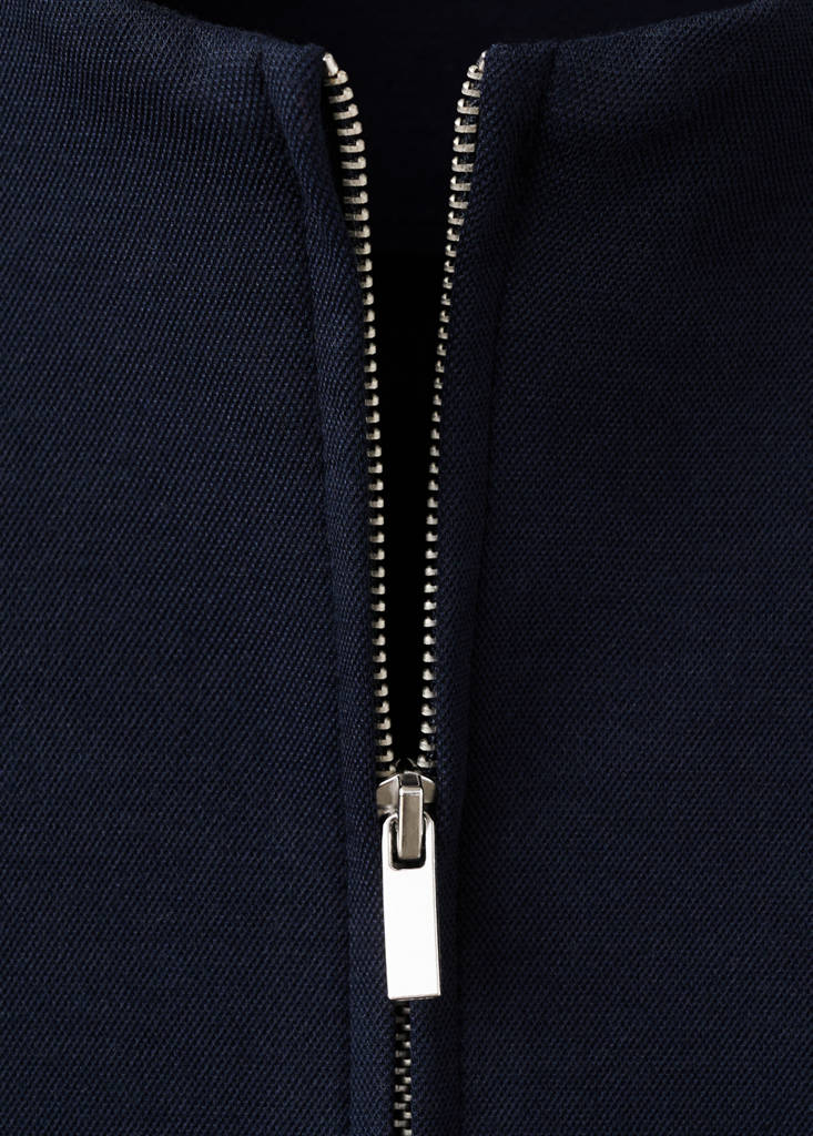Zipper fitted waistcoat — Dark Navy