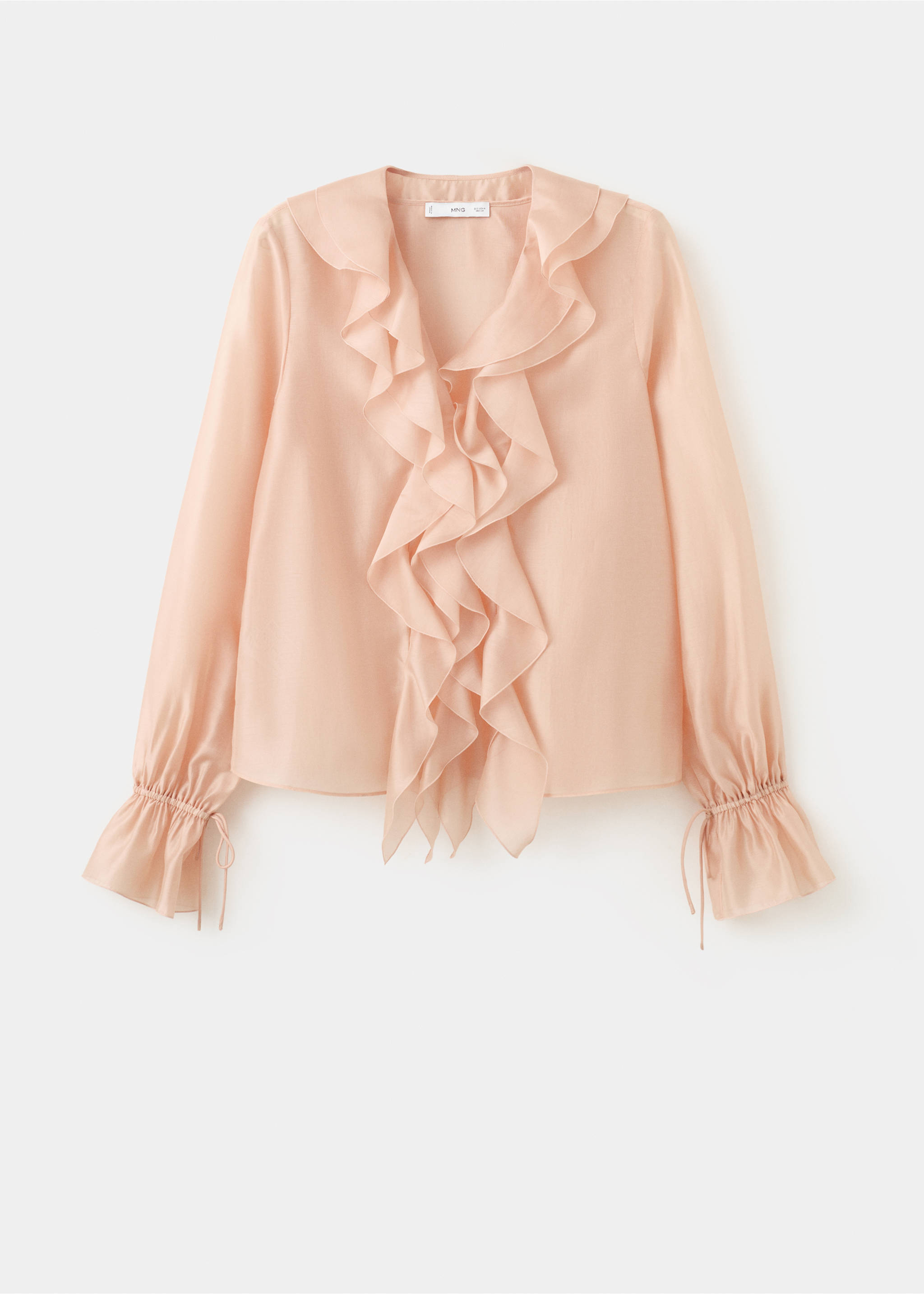 Blouse Lyocell volants - Article sans modèle, Rose pastel. Ref: 27044083-00.