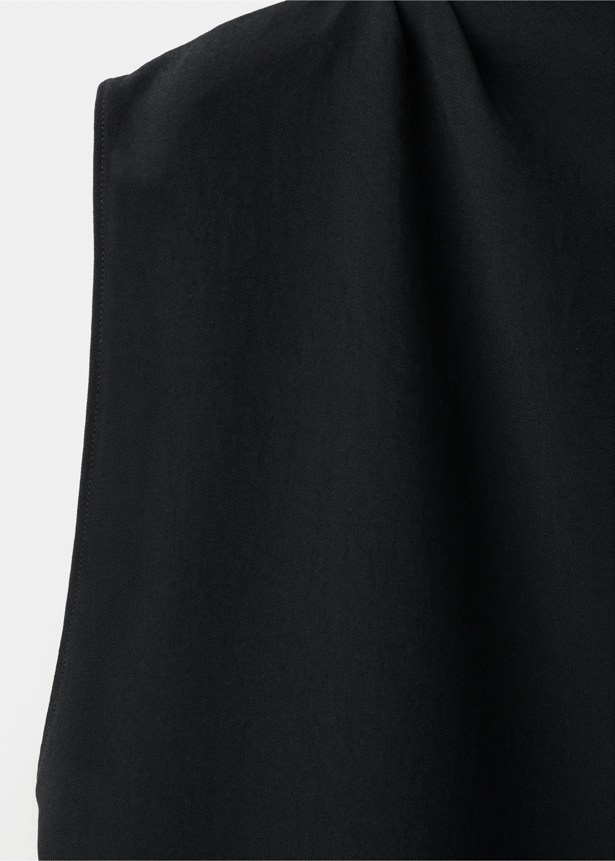 Blouse with asymmetrical neckline - Details of the article 8, Black. Ref: 27044084-00.