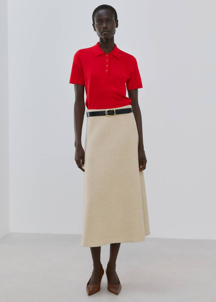 Polo neck sweater — Red
