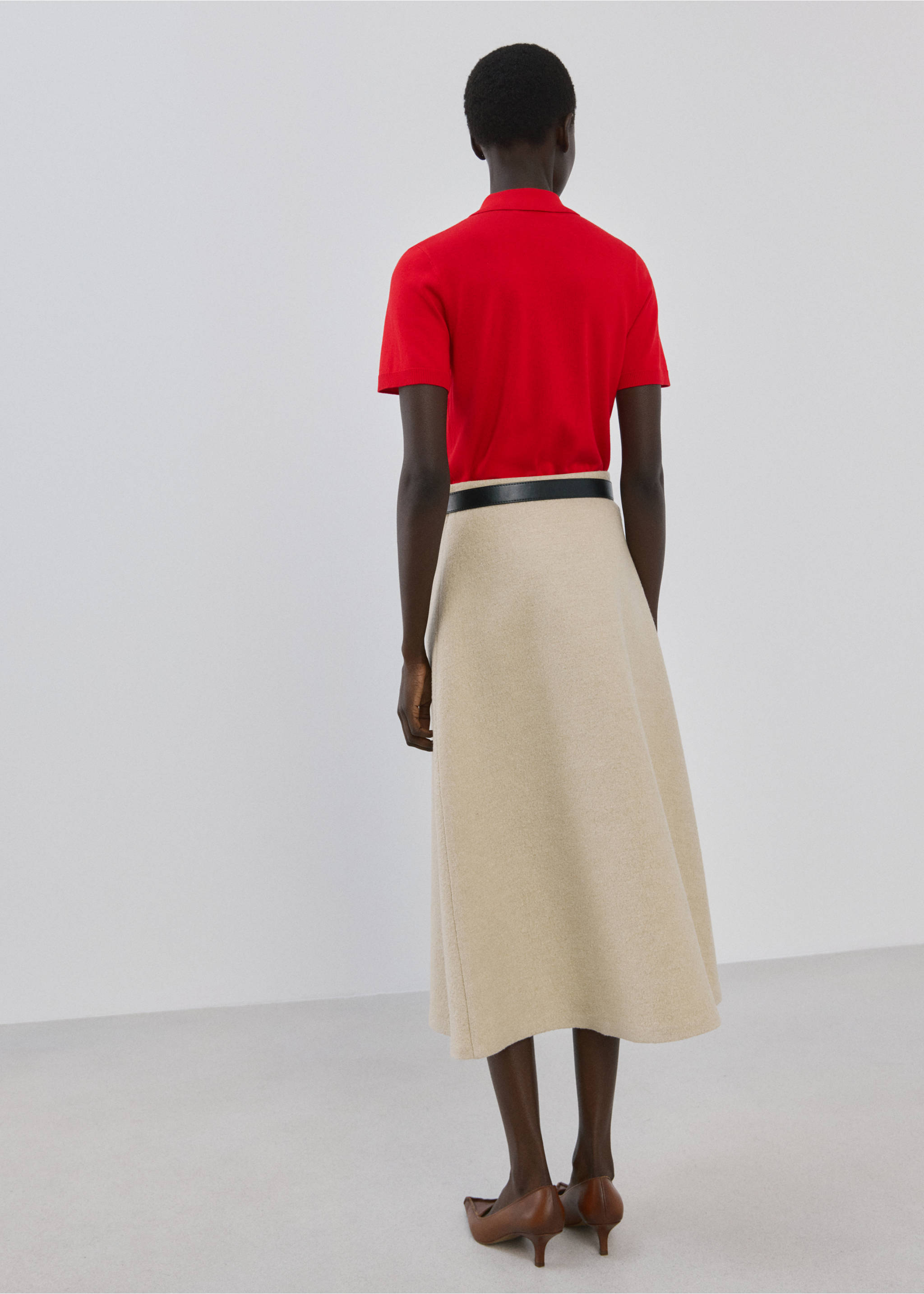 Pull-over col polo - Verso de l’article, Rouge. Ref: 27044087-00.