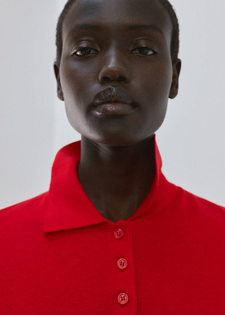 Polo neck sweater — Red