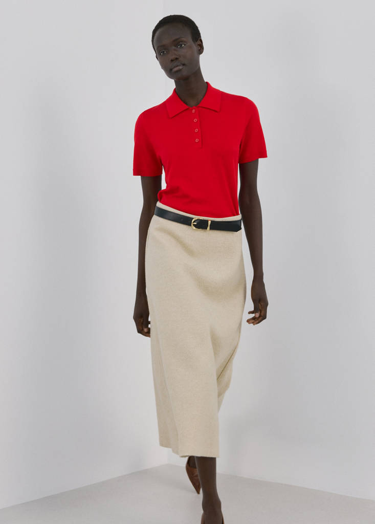 Polo neck sweater — Red