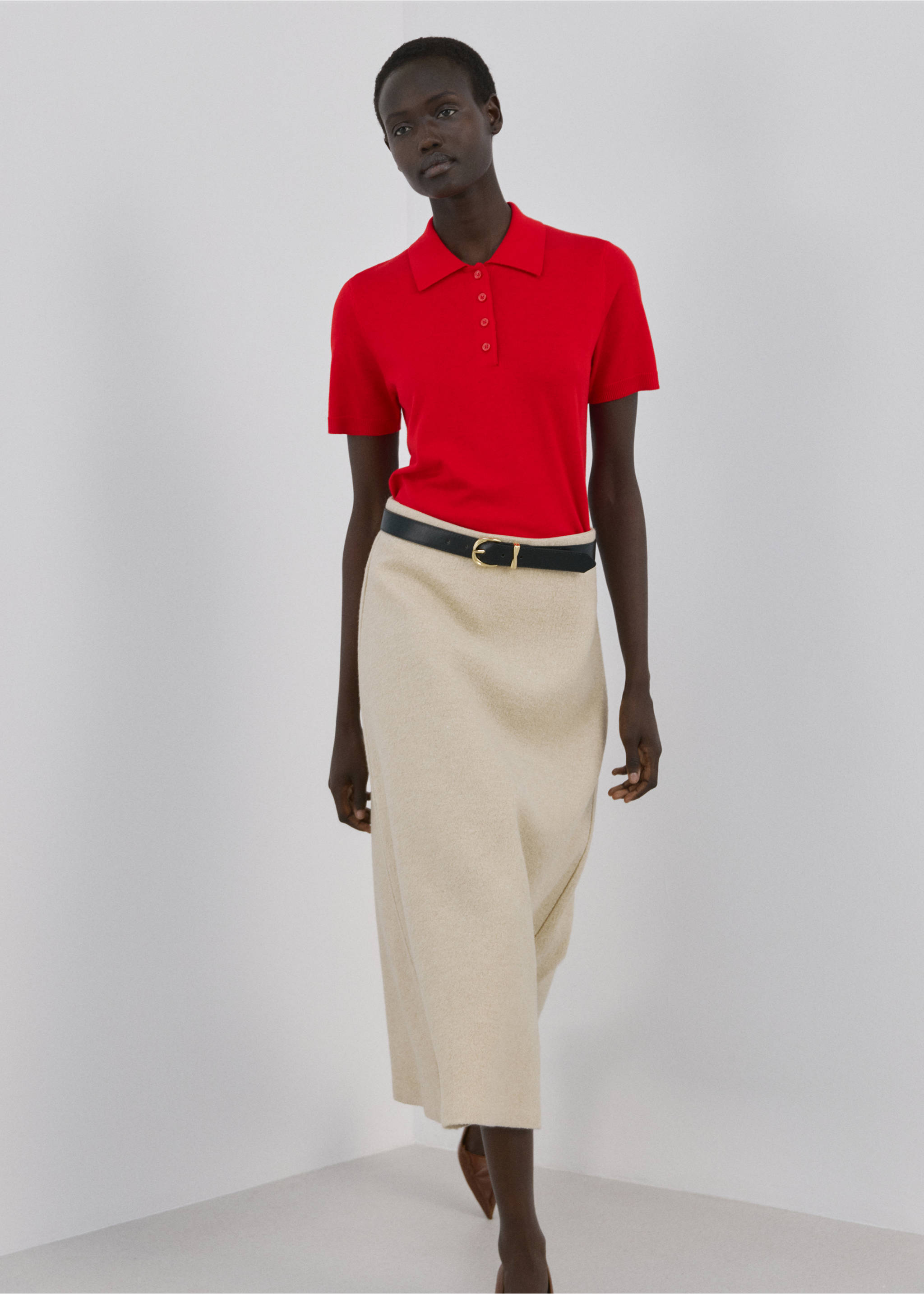 Pull-over col polo - Détail de l'article 2, Rouge. Ref: 27044087-00.
