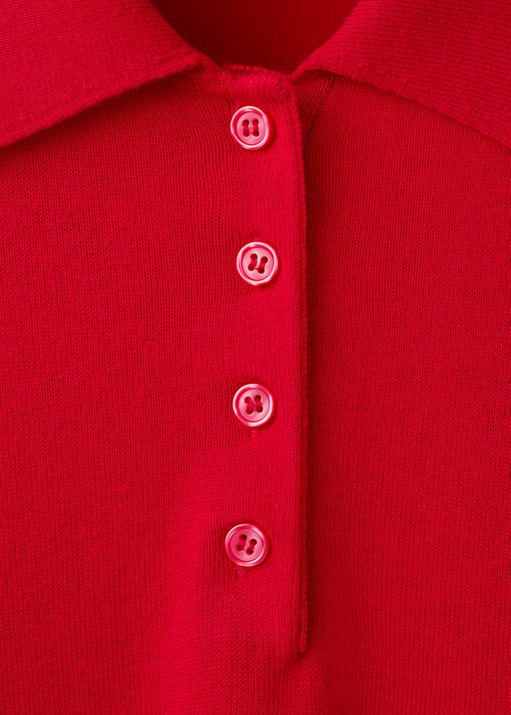 Polo neck sweater — Red