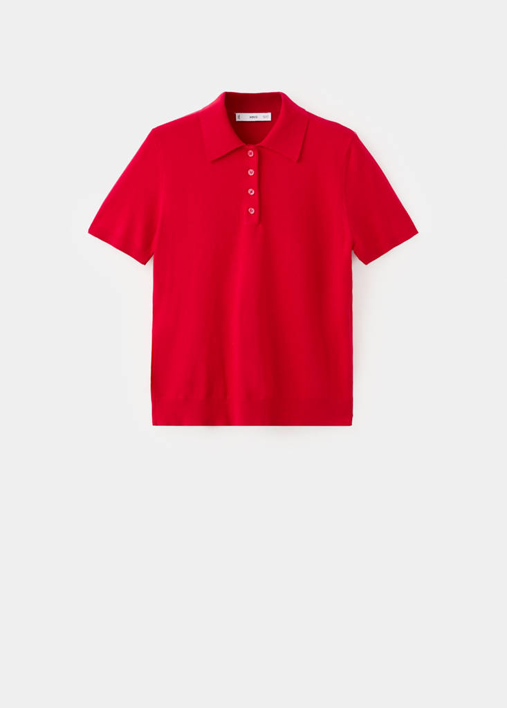 Polo neck sweater — Red
