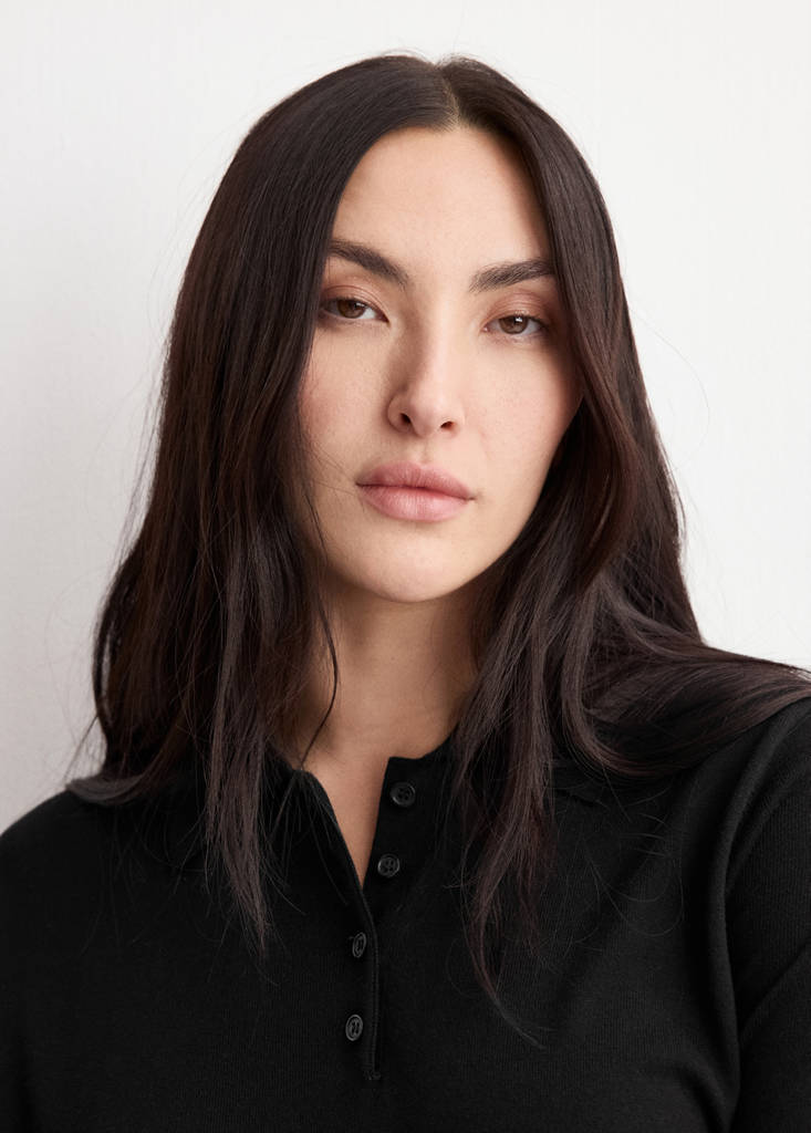 Polo neck sweater — Black