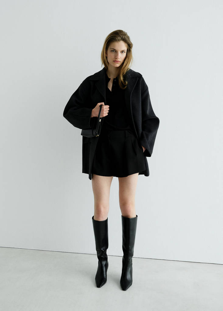 Polo neck sweater — Black