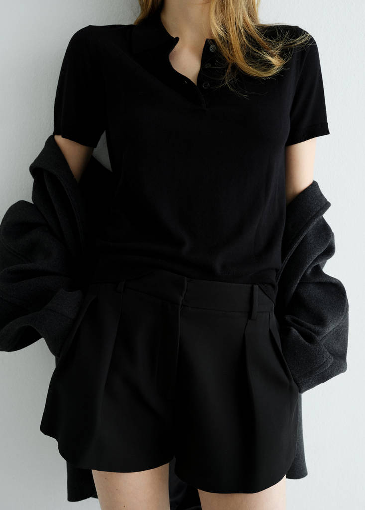 Polo neck sweater — Black