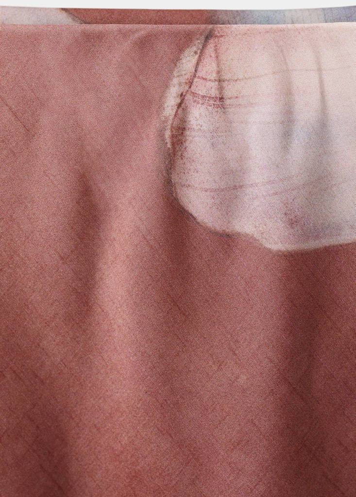 Floral-print long skirt — Pastel Pink