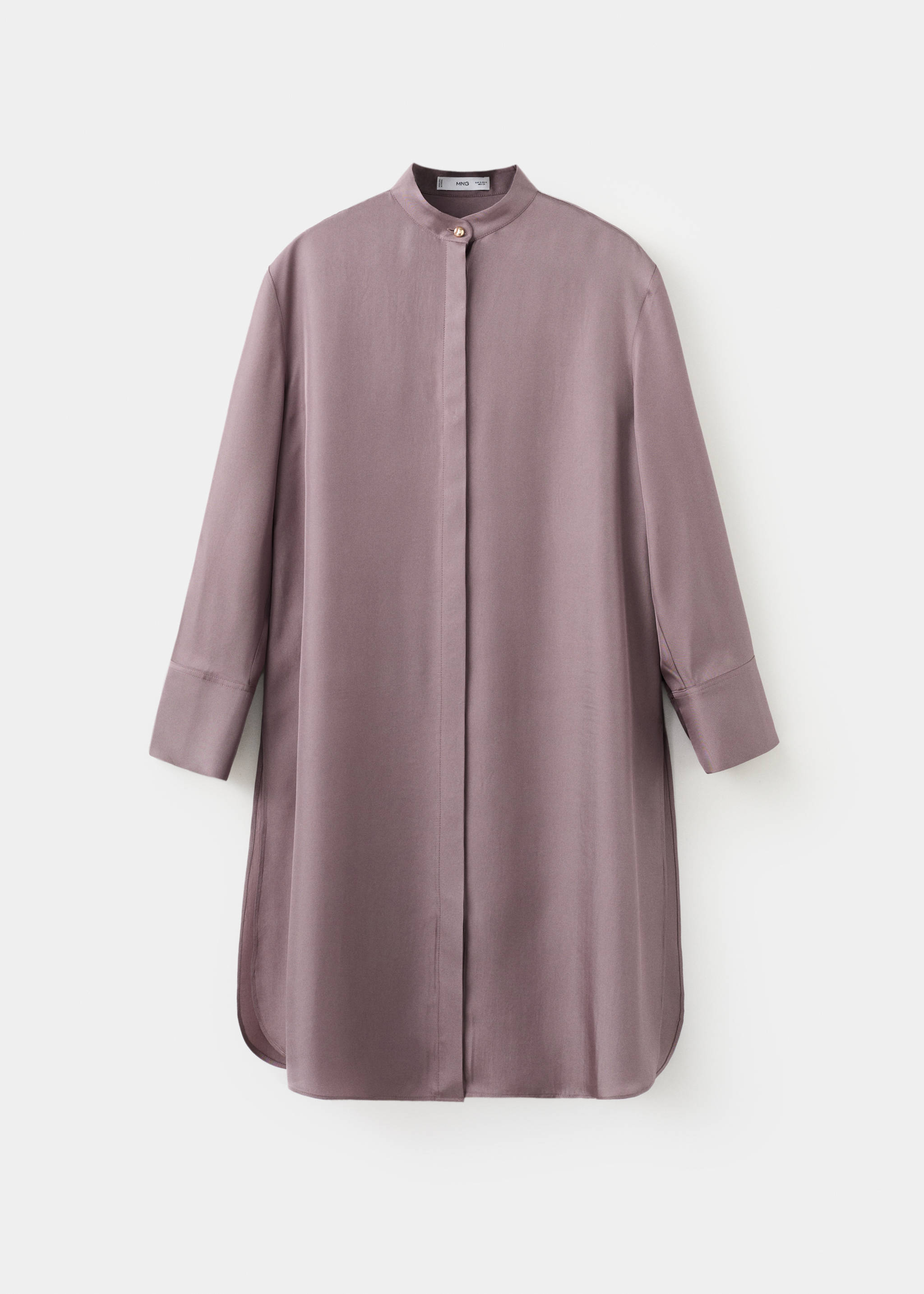 Long shirt with stand collar - Article without model