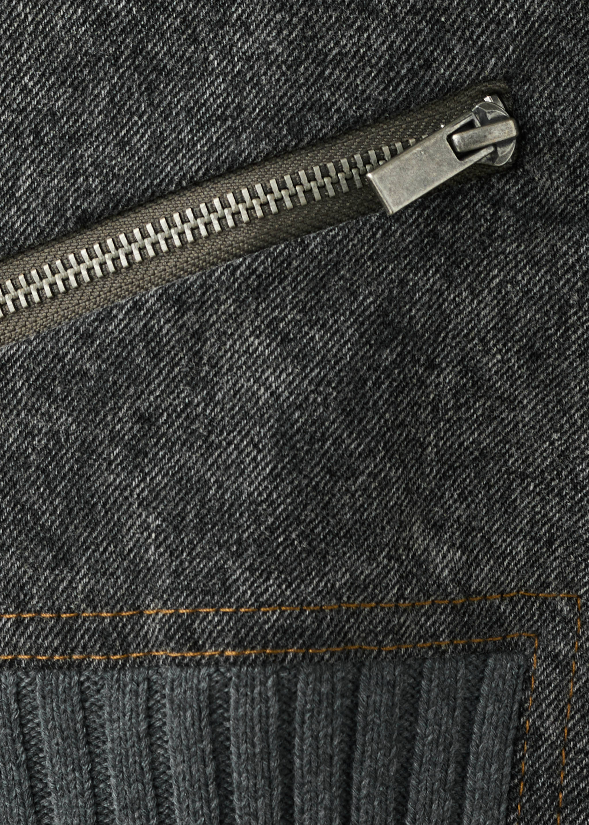 Veste en maille tissu combiné - Détail de l'article 0, Gris anthracite. Ref: 27044098-00.