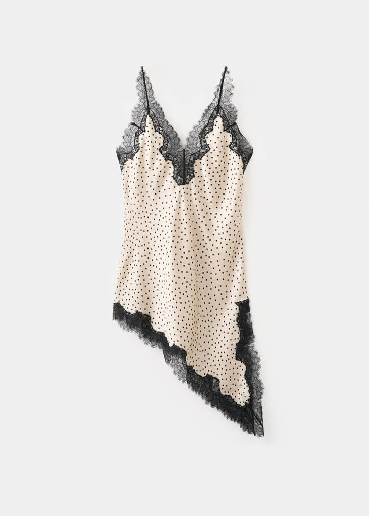 Polka dots lace top — Ecru