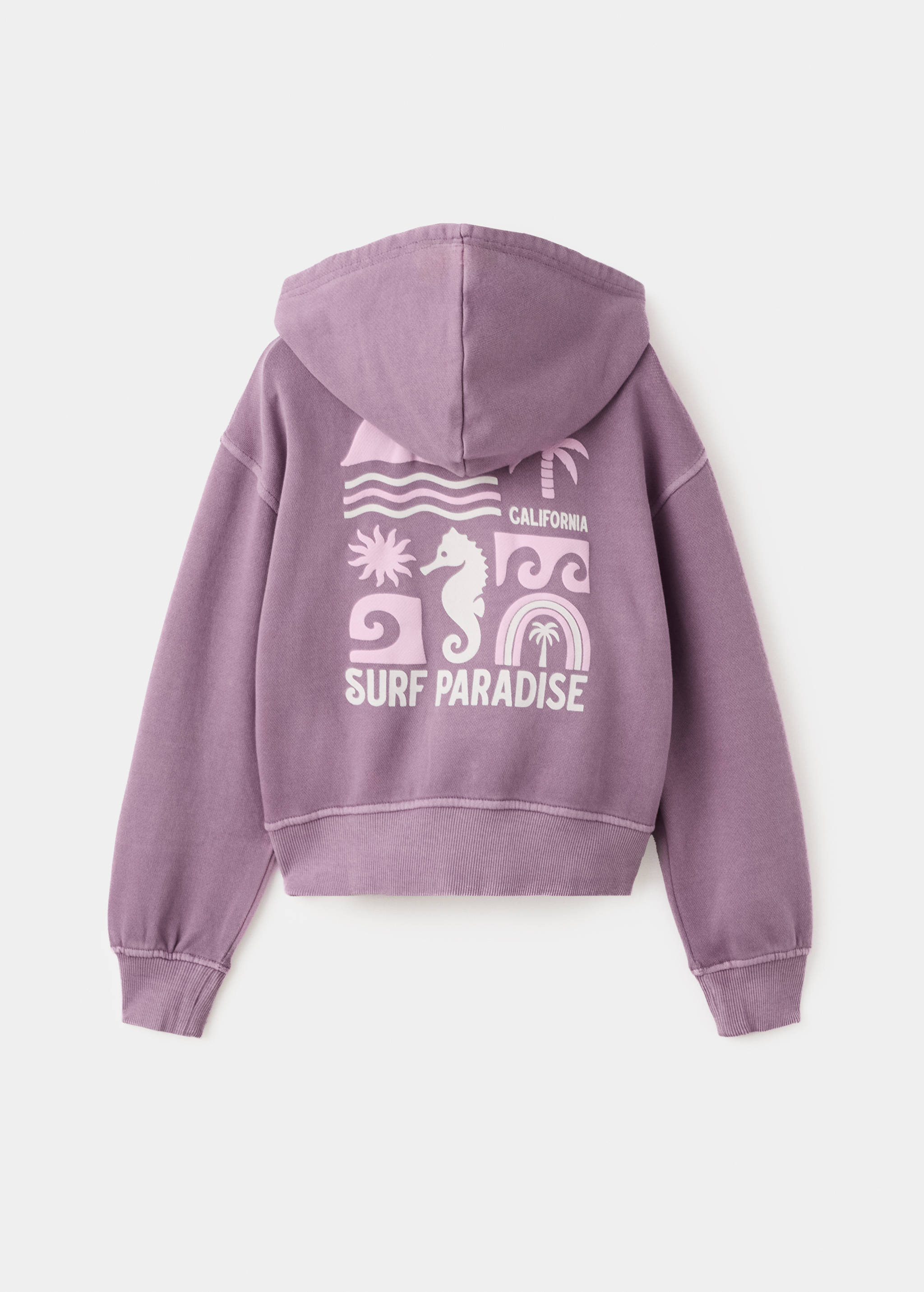 Printed zip-up sweatshirt - Reverse of the article