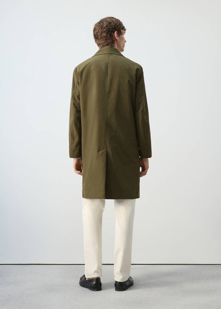 Water-repellent parka with detachable gilet — Olive Green