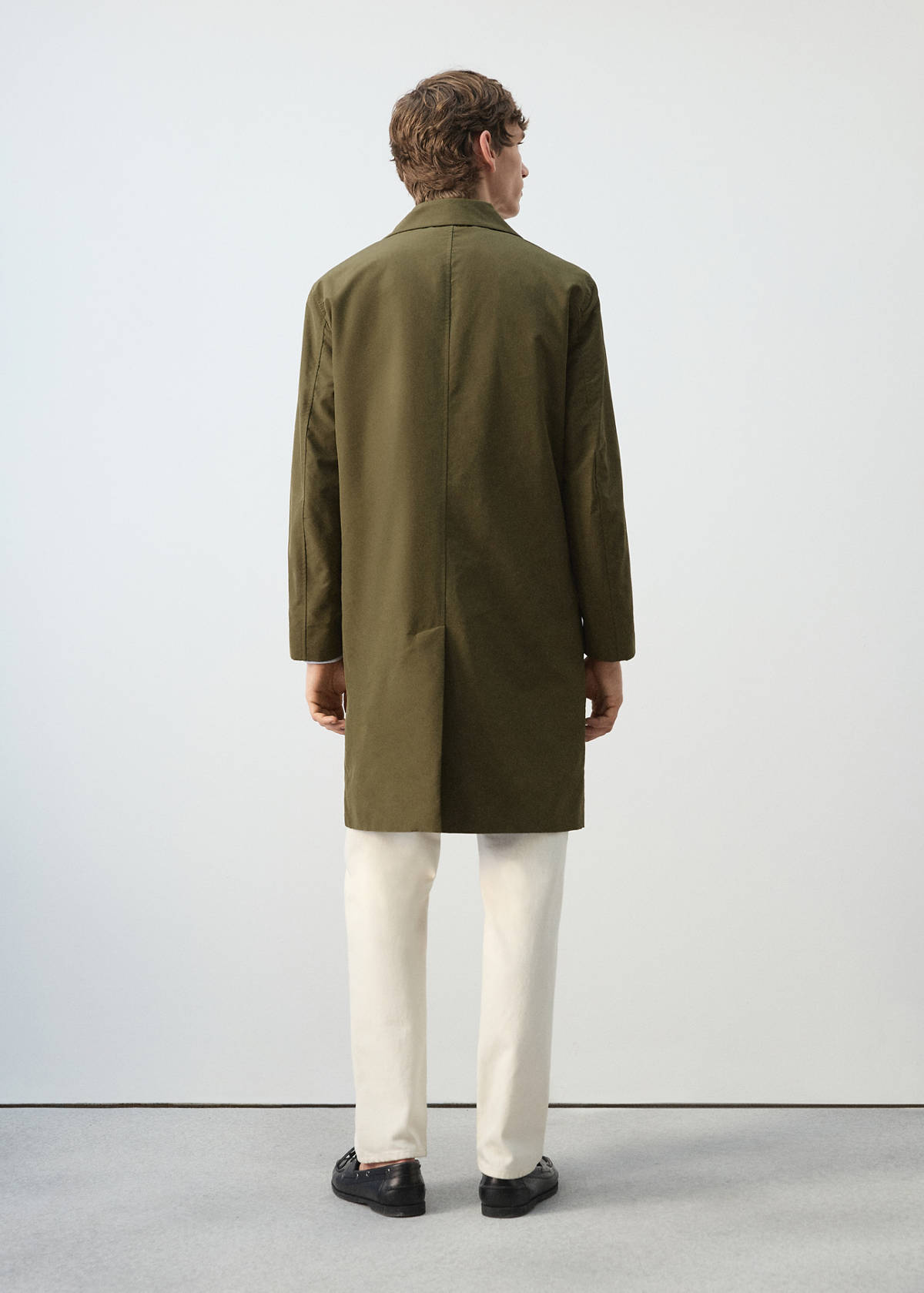 Water-repellent parka with detachable gilet — Olive Green