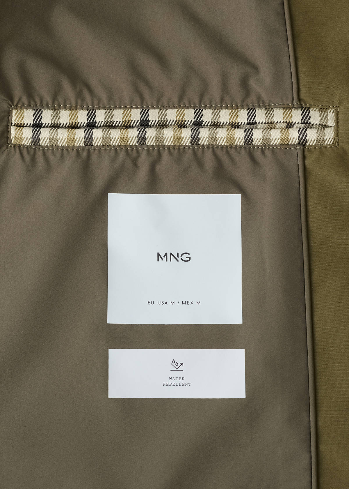 Water-repellent parka with detachable gilet — Olive Green