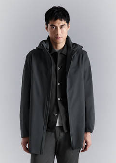 Water-repellent parka with pockets — Dark Grey 1