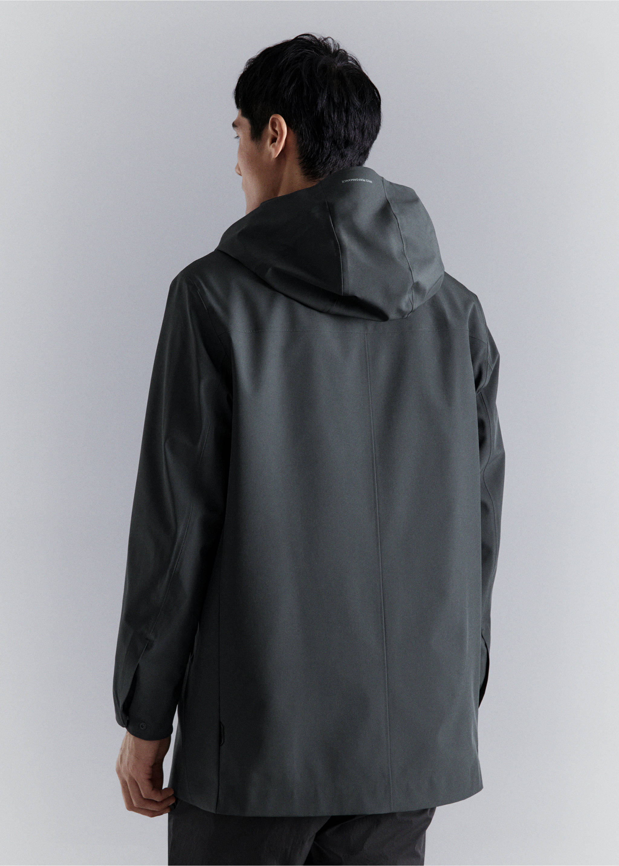 Parka water-repellent bolsillos - Reverso del artículo, Gris oscuro. Ref: 27044407-00.