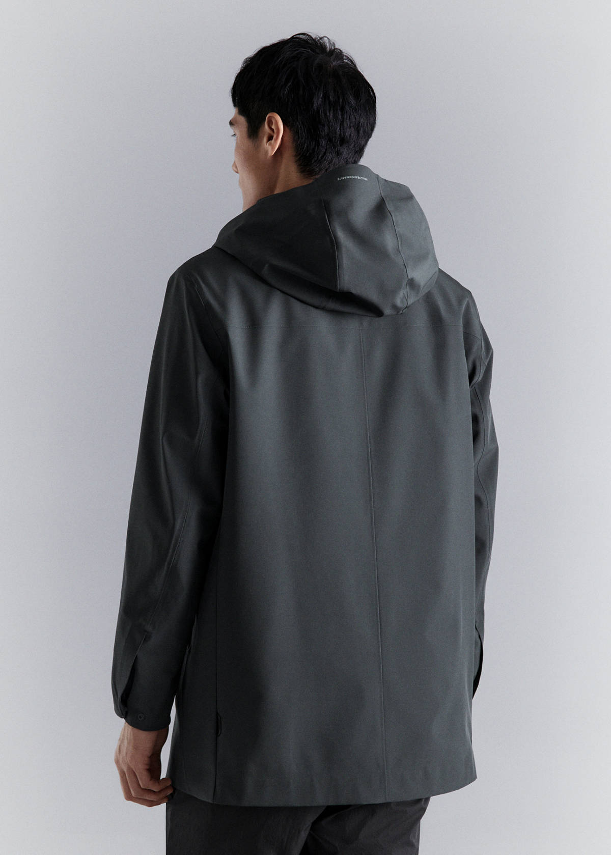 Water-repellent parka with pockets — Dark Grey