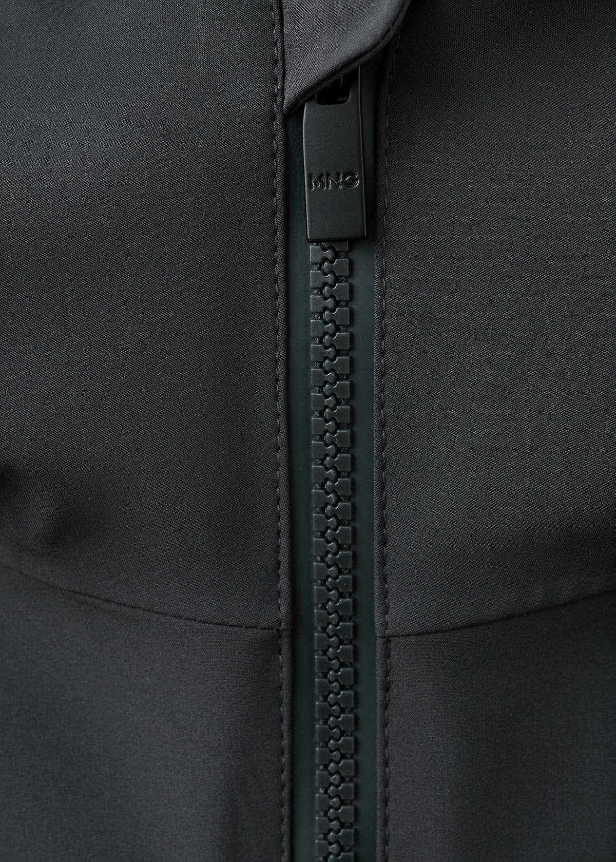 Water-repellent parka with pockets — Dark Grey