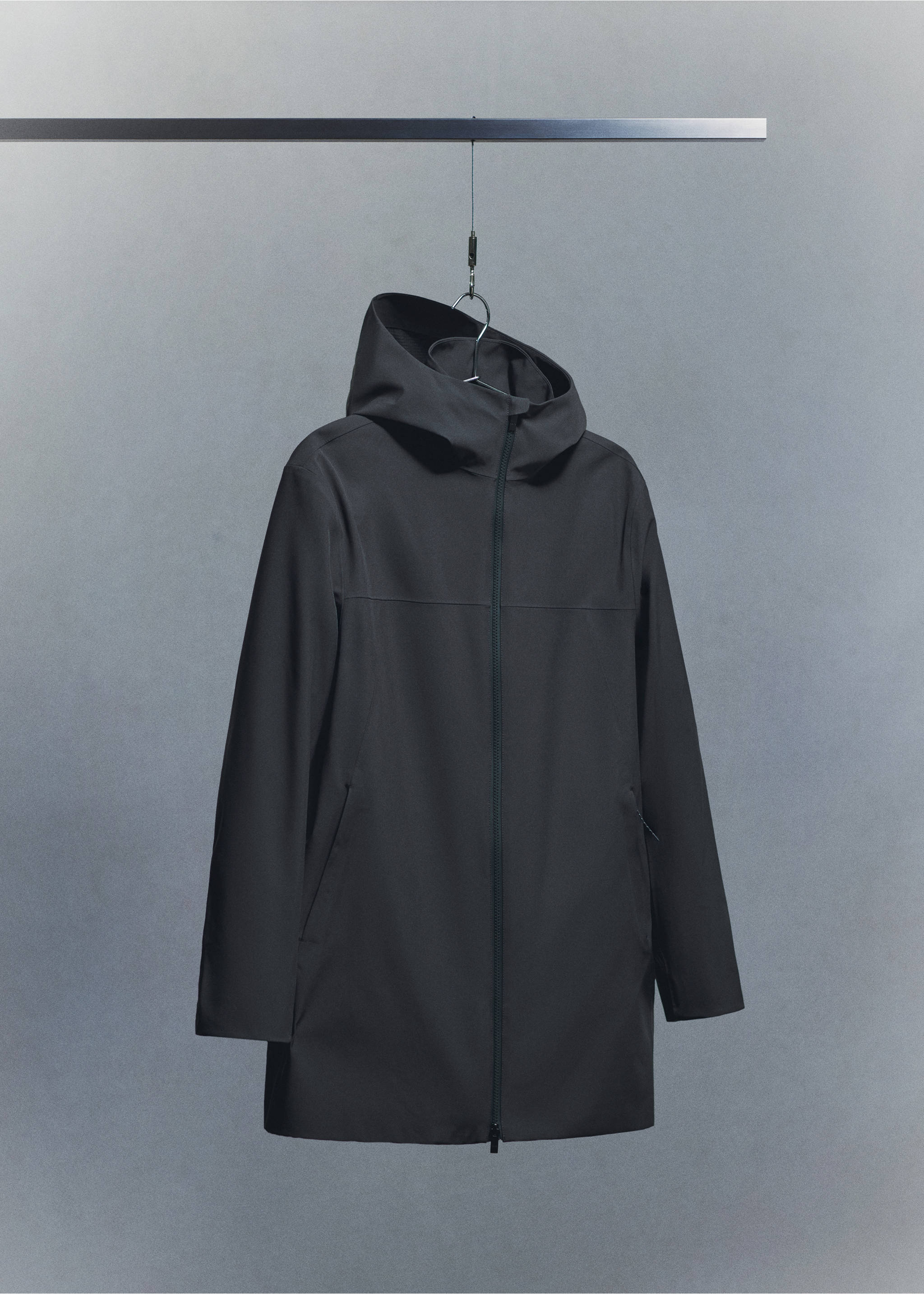 Parka water-repellent bolsillos - Detalle del artículo 9, Gris oscuro. Ref: 27044407-00.