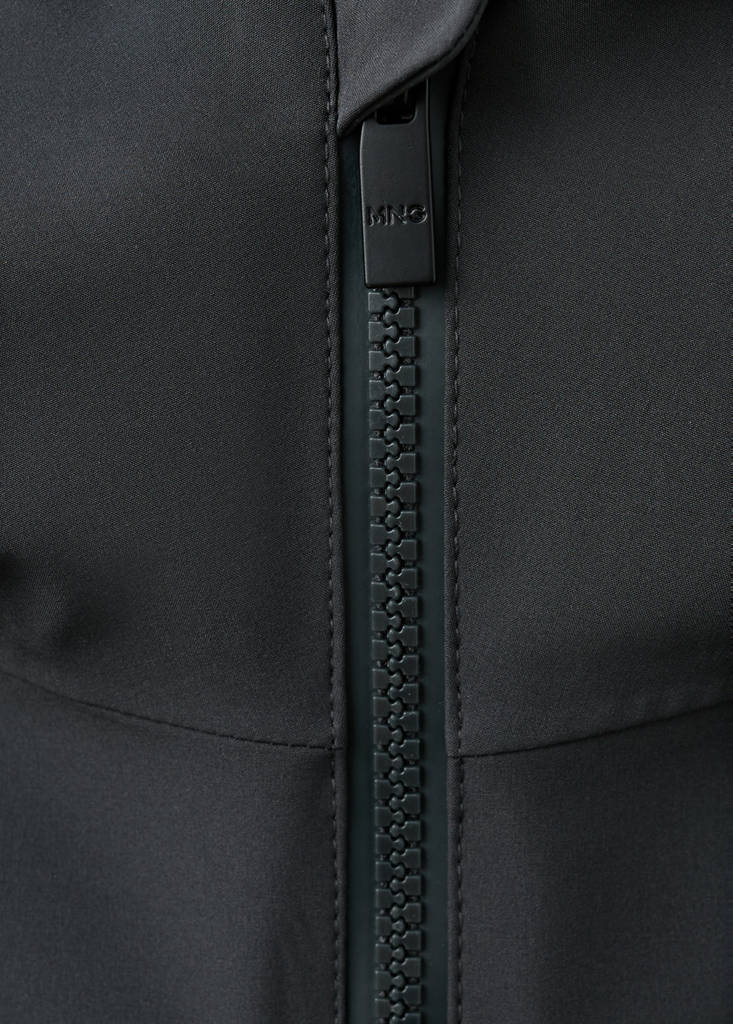 Water-repellent parka with pockets — Dark Grey