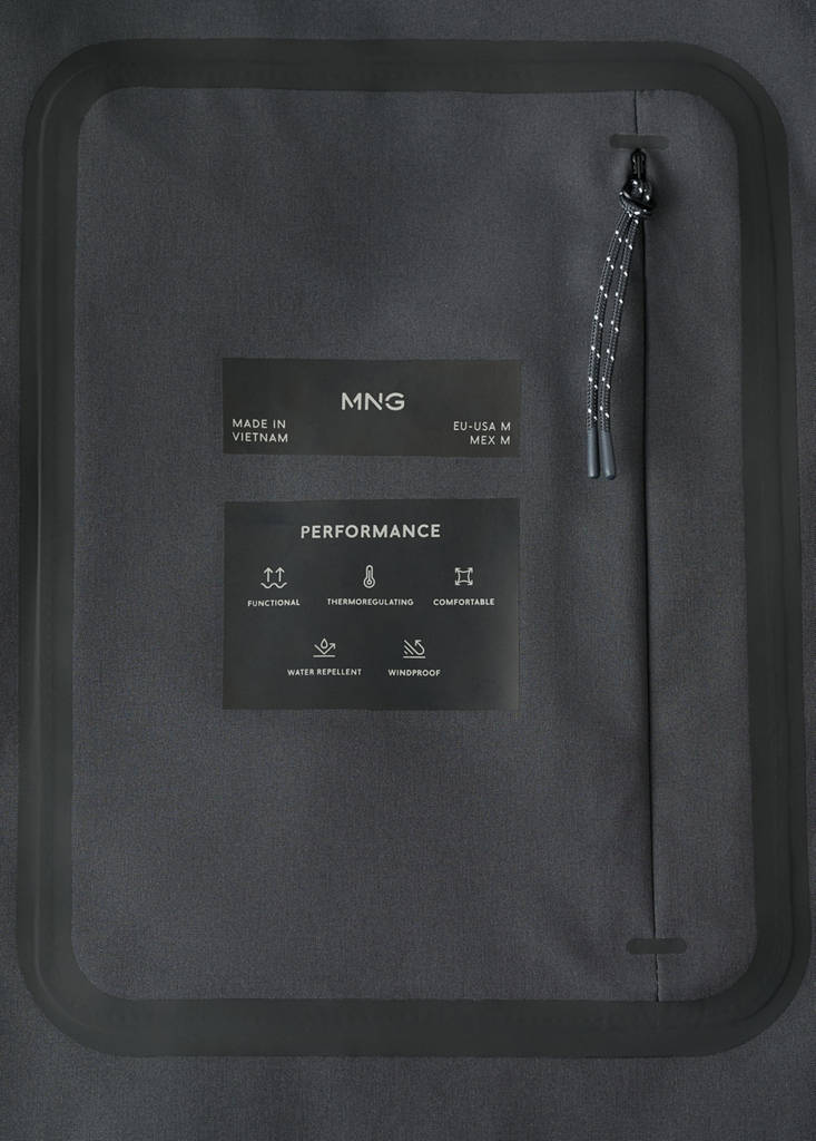 Water-repellent parka with pockets — Dark Grey