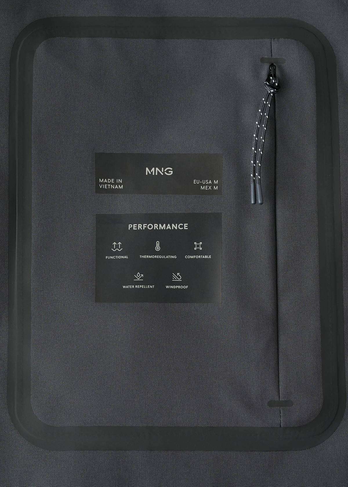 Water-repellent parka with pockets — Dark Grey