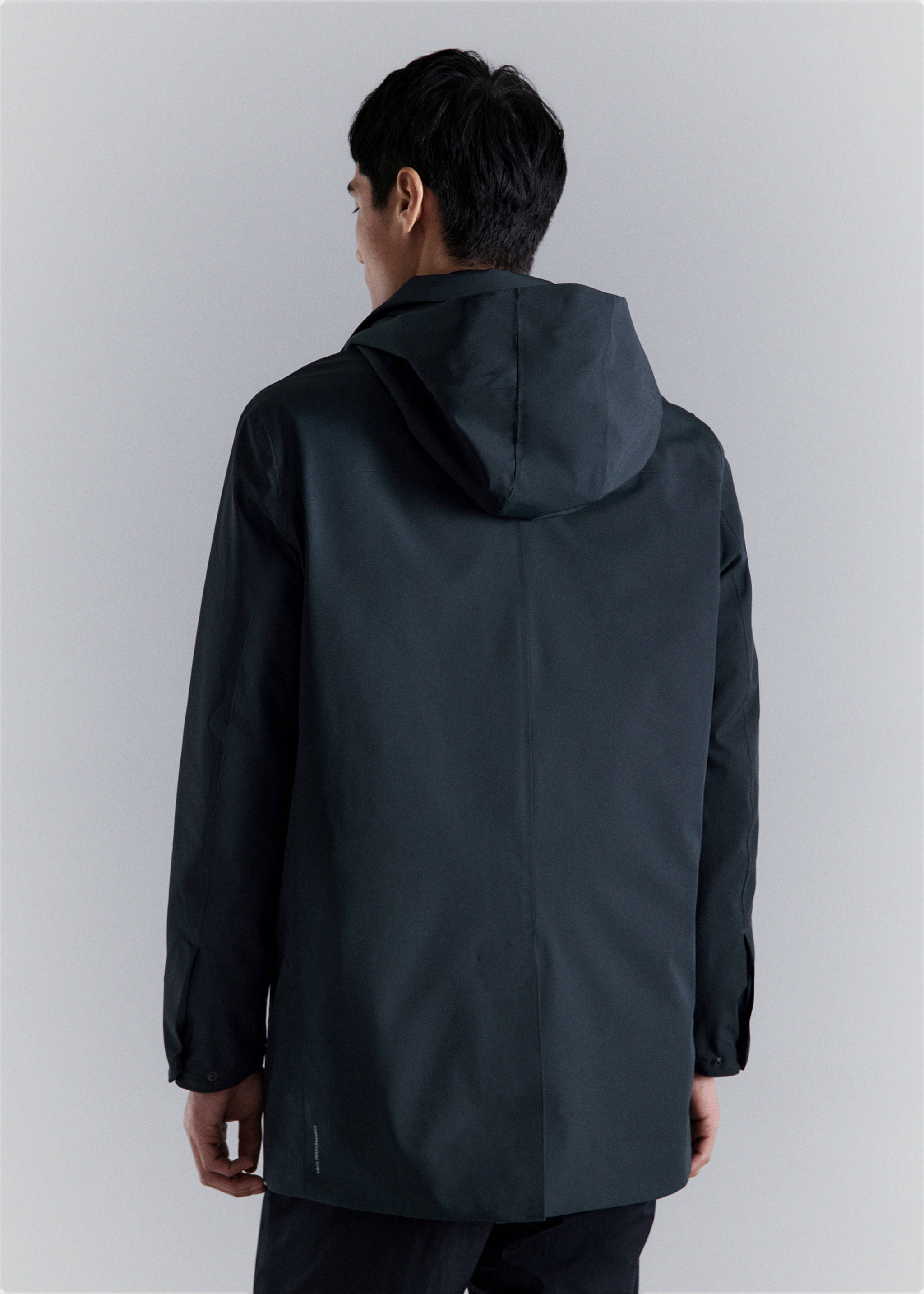 Parka packable capucha desmontable tecnología Thermore® - Reverso del artículo, Azul marino. Ref: 27044408-00.