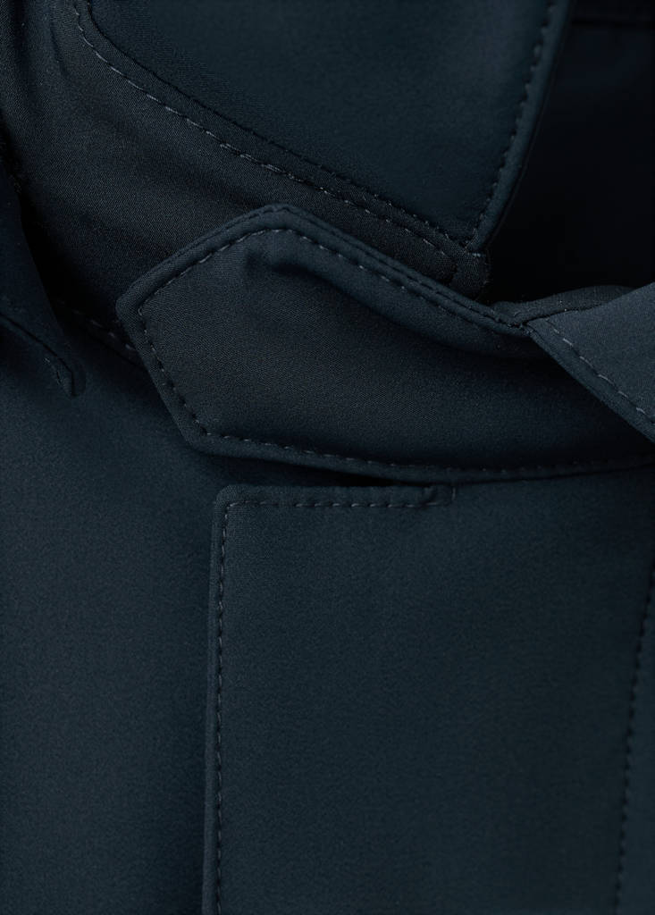 Packable parka with removable hood and Thermore® technology — Navy