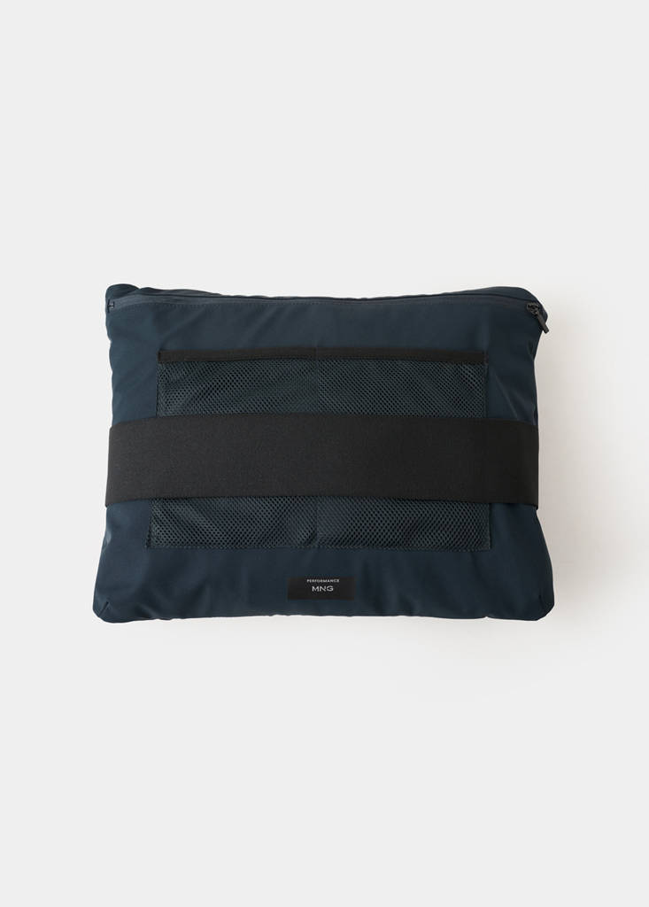 Packable parka with removable hood and Thermore® technology — Navy